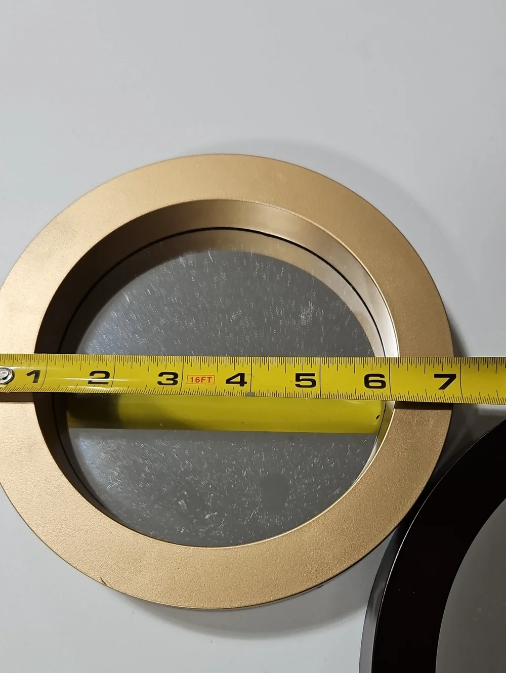 Round Wall Mirror Trio in Dark Brown And Gold Set Of 5